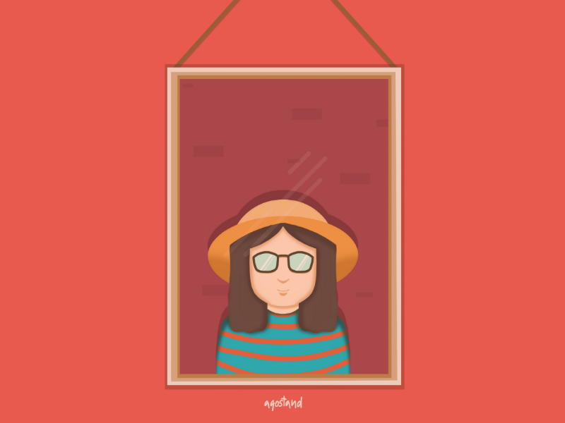 me and frame agostand web art flat flat design flair design minimalist funny character character design children illustration