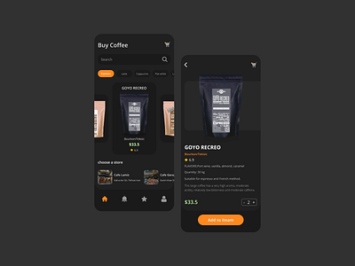 Buy coffee app app design application branding buy coffee design flat icon icon set minimal order order app order coffee typography ui ux