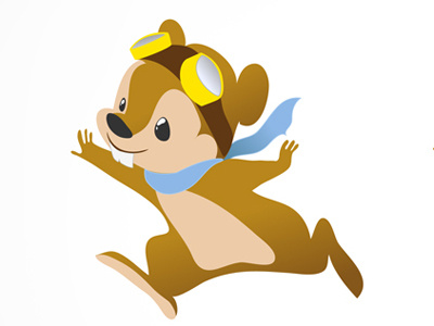 Hipmunk Illustration animal chipmunk cute fanart flying hipmunk illustration startup
