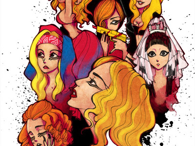 Gaga from the Judas music video fanart gaga illustration judas lady gaga music