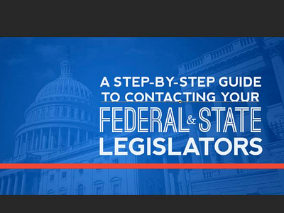 Contact Your Legislators! banner blue congress nevis political resistance typography