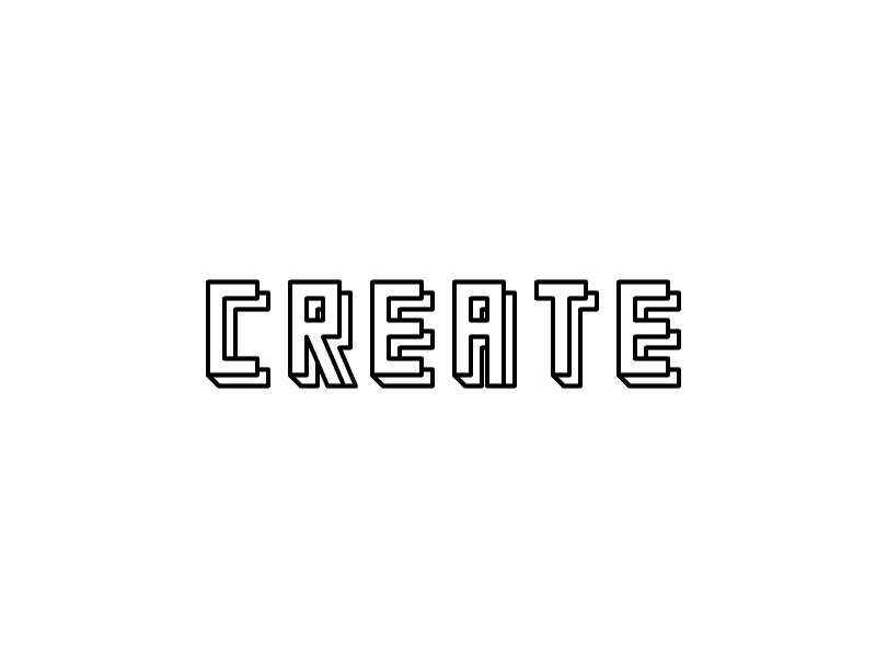 Create gif blocky concept create even space gif minimal type typography