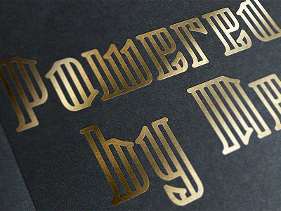 PBM custom lettering foil gold mock mock up typography