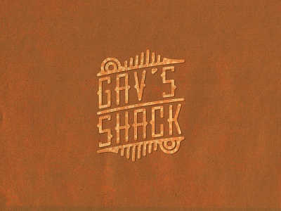 Gavs Shack brown line minimal natural rough shack tie dye wood