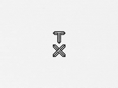 TX mono branding custom lettering design graphic illustration lettering line line work logo tx typography