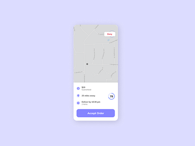 Order request on courier app design icon illustration minimal ui ux