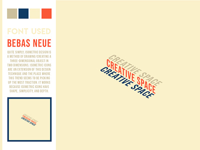 Creative space design flat illustration typography typography art