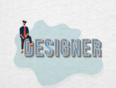 Designer flat illustration vector