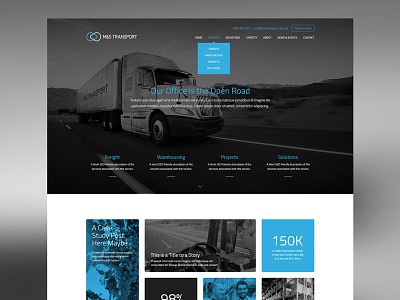 M&S Transport Website corporate transport industry uiux webdesign