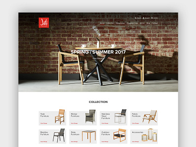 Jati Furniture Website - Home Page australia ecommerce furniture melbourne ui ux web design