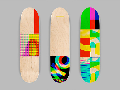 SK8 Glitch abstract glitch skate art skateboard graphics skateboarding