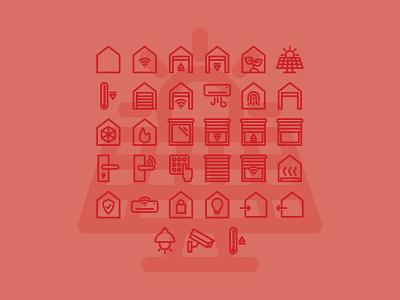 Smart Building and home Icons Set building design home icon icon set icons iconset smart smarthome ui ux