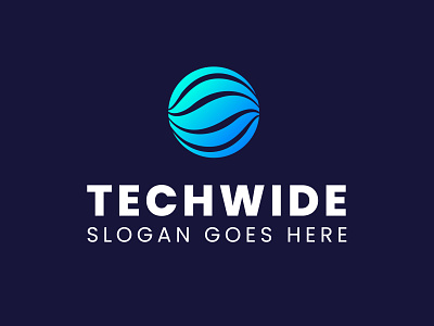 Tech Company Logo blue logo business logo gradient it company logo logo minimalistic logo modern logo technology logo
