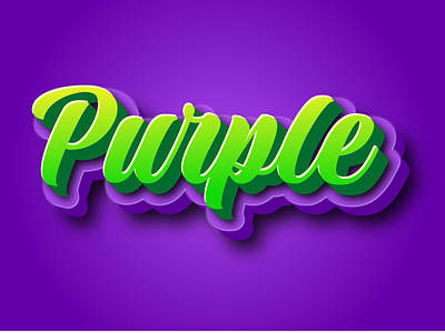 3D Editable Green and Purple Vector Text Effect