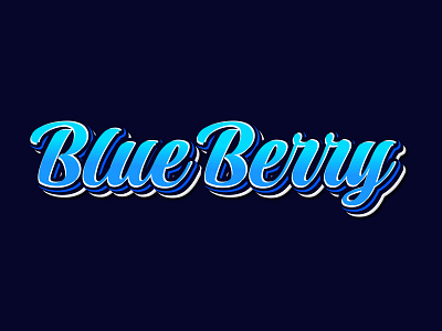 Editable Blue Vector Text Effect