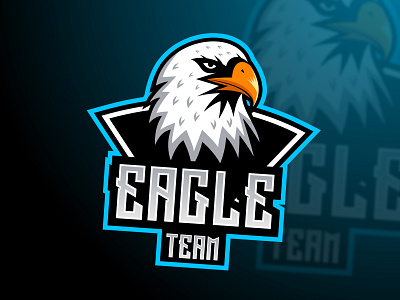 Eagle Mascot Gaming Logo bird logo blue logo eagle logo esports logo gaming logo logo design mascot logo vector logo