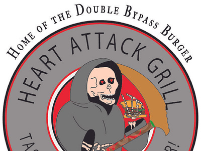 Heart Attack Grill redesign branding design logo