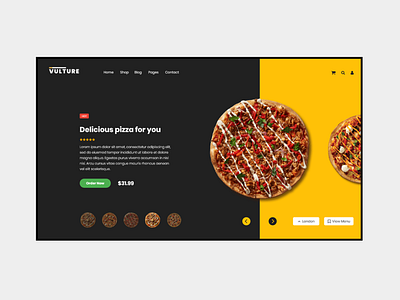 UI / UX design for order food website food ui ui design ux web design