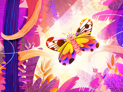 Butterfly Garden 🦋 butterfly butterfly illustration character illustration characterdesign children book illustration childrens book childrens illustration digital art garden illustrations illustrator kidlitart plant illustration visual development wacom