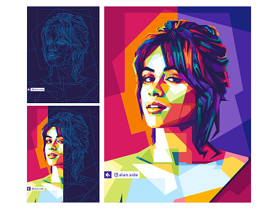 WPAP - Camila Cabello artwork camila cabello color palette colorful design digitalart popart portrait poster style wpap