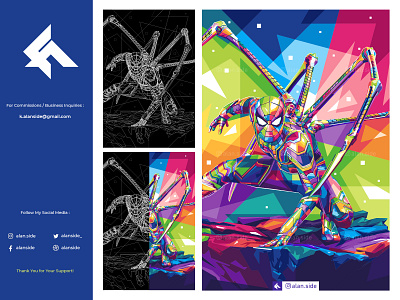 Spiderman in WPAP Art Style artwork color palette colorful comic deails digitalart fanart graphic design illustration line popart spider spiderman superheroes vector vibrant wpap