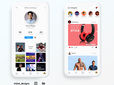 UI UX mod for the instagram interface