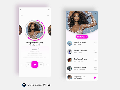 Music Player Interface Concept adobexd aesthetic app design app designer interface design interfacedesign music player ui ui design ux