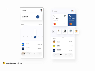 HDFC Bank Redesign adobexd app designer design designthinking fintech interfacedesign minimalistic ui