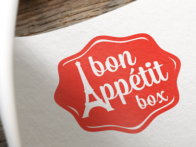 Bon Appétit Box branding french logo logo design red