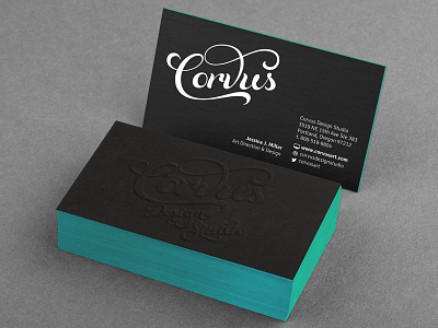Black Business Card Mockup black business card business card mockup colored edges corvus design studio mockup