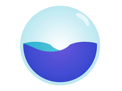 Simple Glass Ball with Water Wave Animation 2020 2d animation animation 2d art ball design dribbble glass water wave with xd