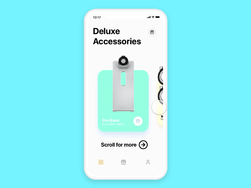Apple Deluxe Accessories Shop with Animation 2020 2d animation 2d app branding design logo shot ui