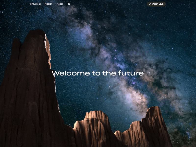 SPACE Q - World 1st Planet Immigration Services 2020 bootstrap design dribbble invite shot webdesign website