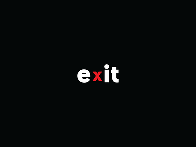 Exit Wordmark art artwork branding branding design close concept creative design cross exit graphicdesign illustration logotype monochrom monogram vector wordmark wordmark logo