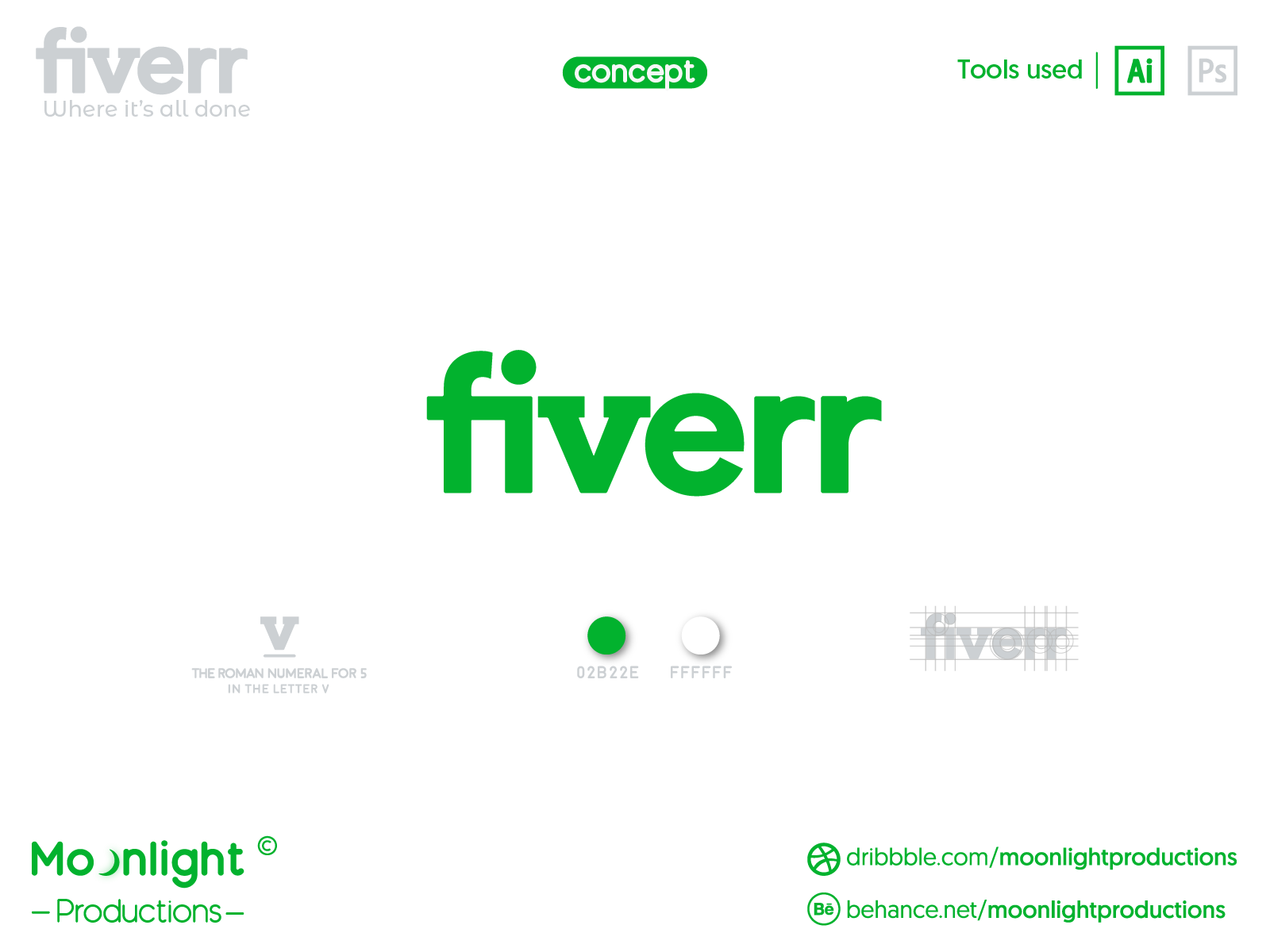 Fiverr Logo Redesign Concept ! by Moonlightproductions on Dribbble