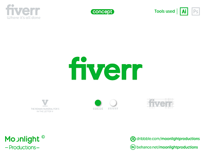 Fiverr Logo Redesign Concept ! art artwork branding branding design concept concept logo creative creative design design five fiverr fiverr design fiverr.com graphicdesign hidden meaning icon logo minimalist logo roman numerals vector