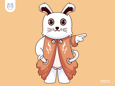 cute rabbit vector illustration animasls animation apps branding design graphic design illustration kawaii logo typography ui usa ux vector zoo zoo cute