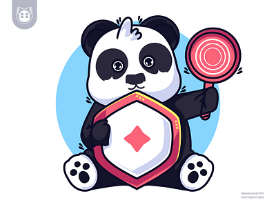 cute panda with pingpong