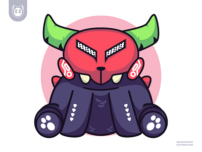 cute monster mascot design