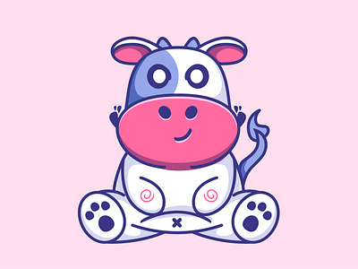 Cute Cow Animals Cartoon