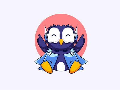 cute penguin animation apps branding design illustration logo vector