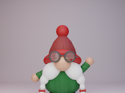 Cute dwarf 3d blender character cute design graphic design