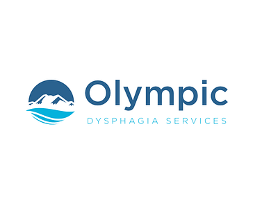 Olympic Dysphagia Services Logo branding logo medical mountains olympic seattle water