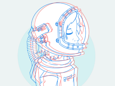 Space Girl 👩‍🚀🌠 apple pencil digital girl procreate space space girl illustration
