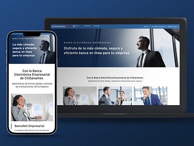 Banca electrónica empresarial design interface site ui