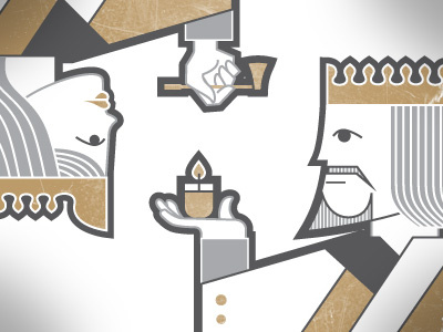 Royal Illustration candle illustration king queen royal vector