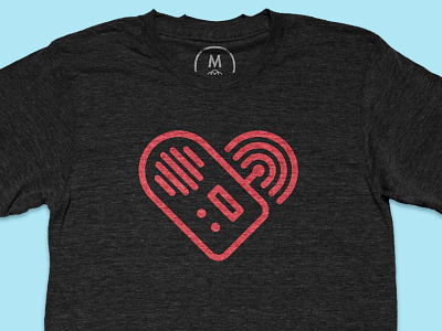 Love Waves Tee Shirt donate heart icon independent logo love podcast radio shirt support tee vector