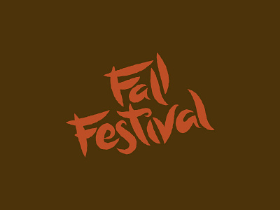 Fall Festival Logo autumn branding custom event fall festival leaf leaves letter lettering logo seasonal