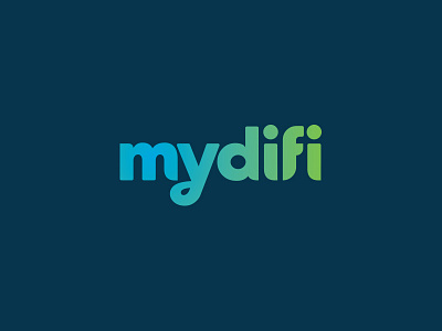 Mydifi Logotype branding gradient logo logotype sans serif vector