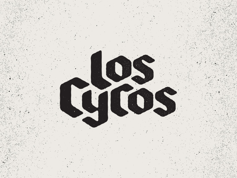 Los Cycos psycho gothic blackletter letter black custom lettering hand script branding logo